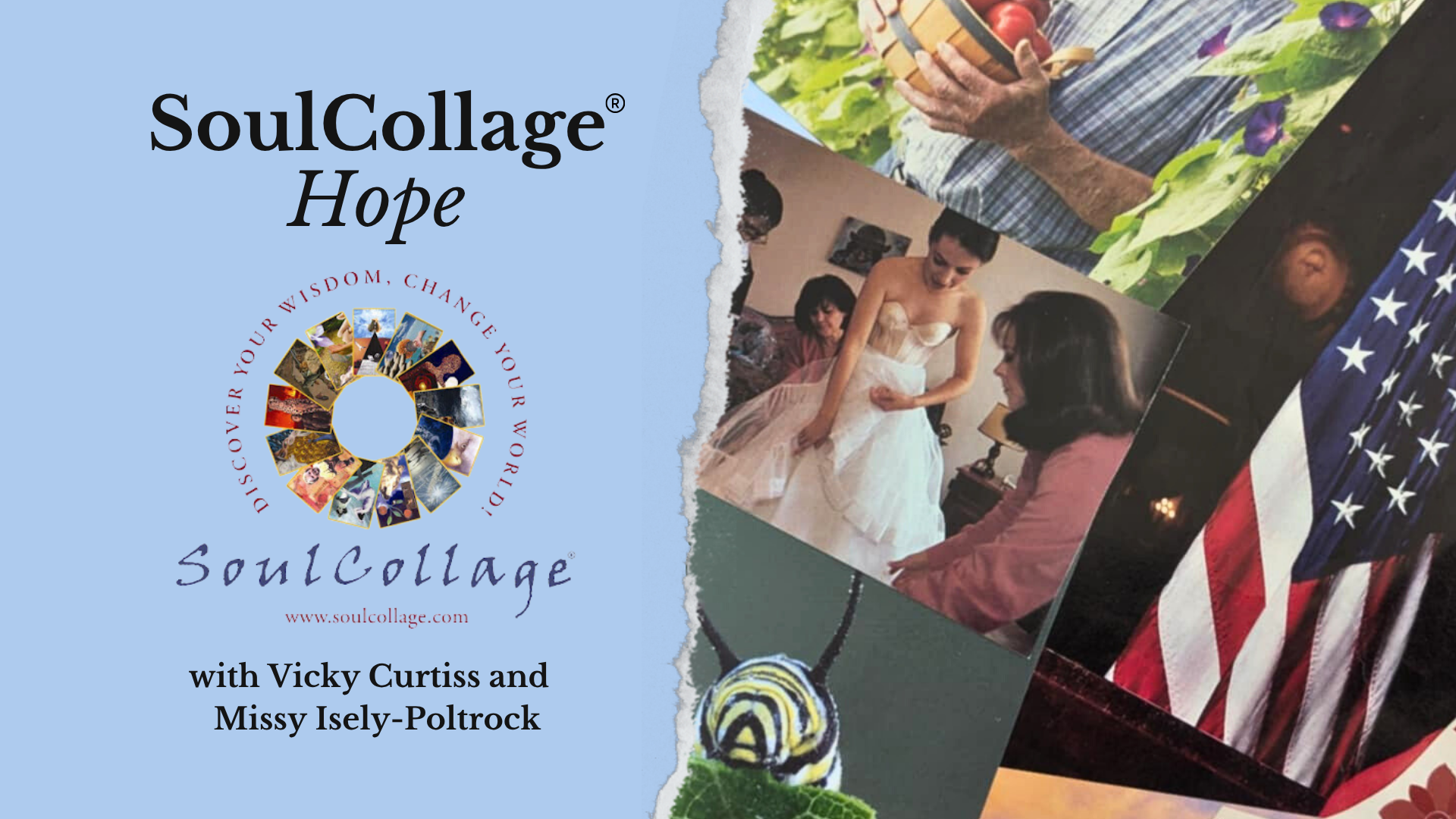 decorative graphic for this soulcollage® retreat in wisconsin