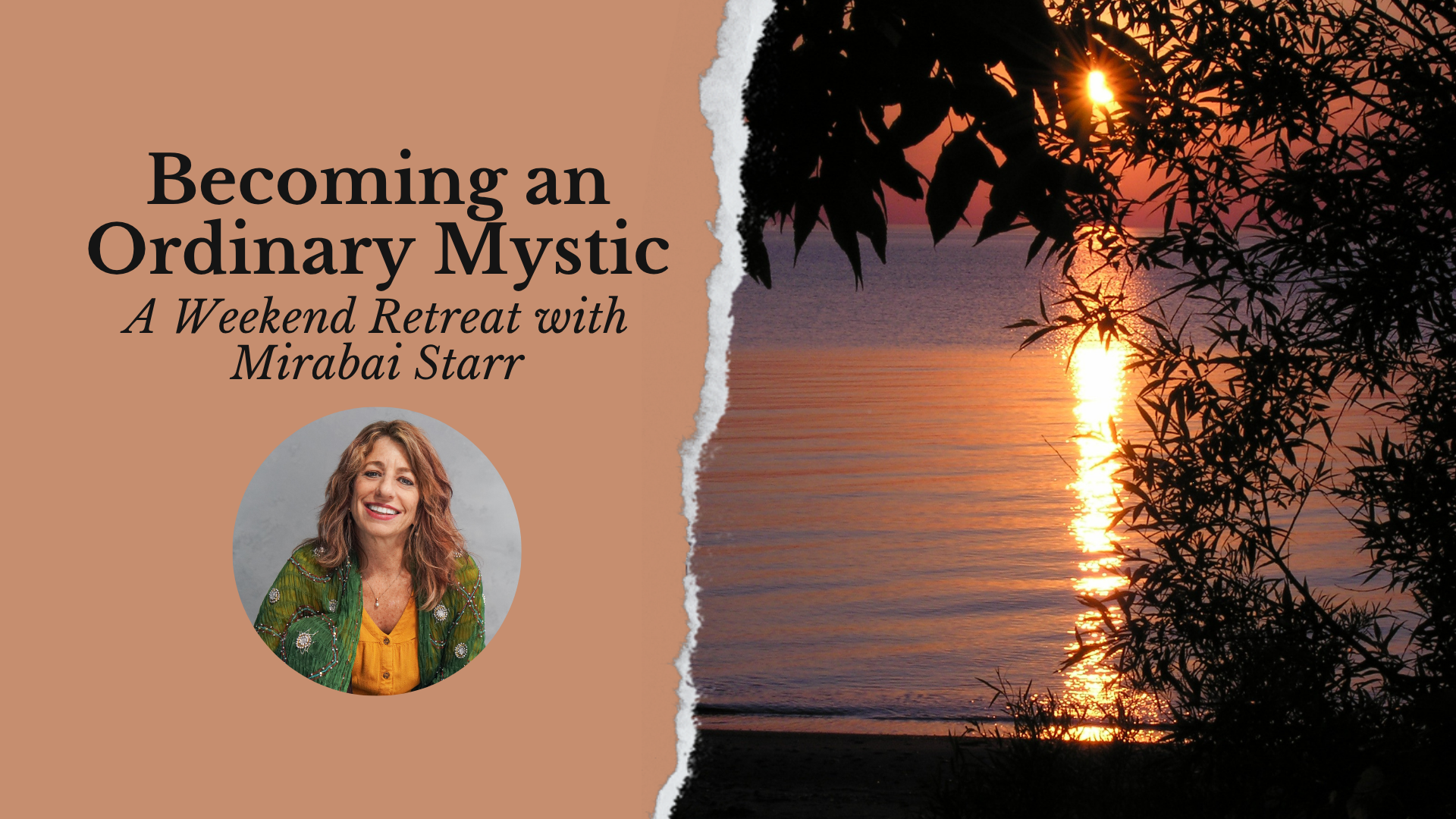 graphic for a retreat with Mirabai Starr in Racine, Wisconsin