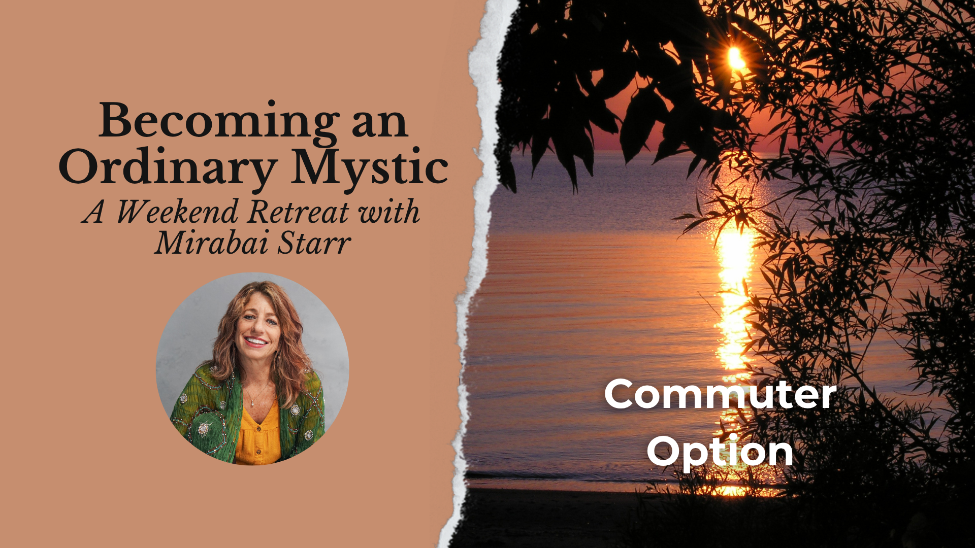 graphic for a retreat with Mirabai Starr in Racine, Wisconsin