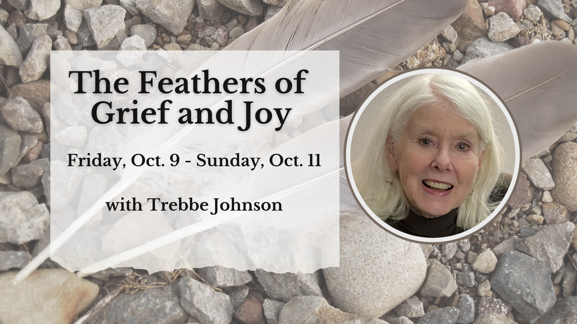 Info Graphic - Details of Retreat with Author Trebbe Johnson in Racine, Wisconsin