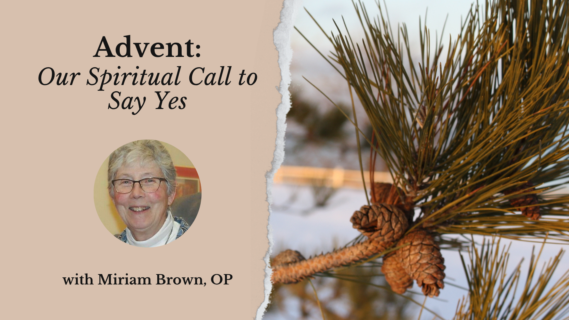 decorative graphic for an advent retreat at Siena Retreat Center