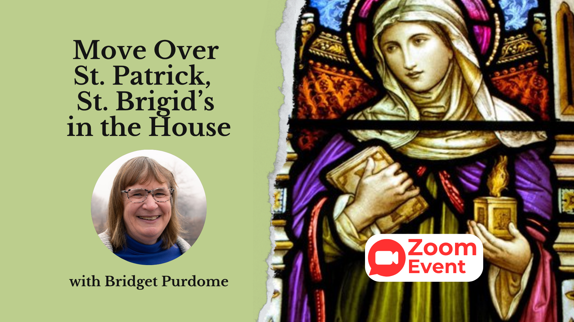 decorative graphic about a st. brigid retreat in wisconsin