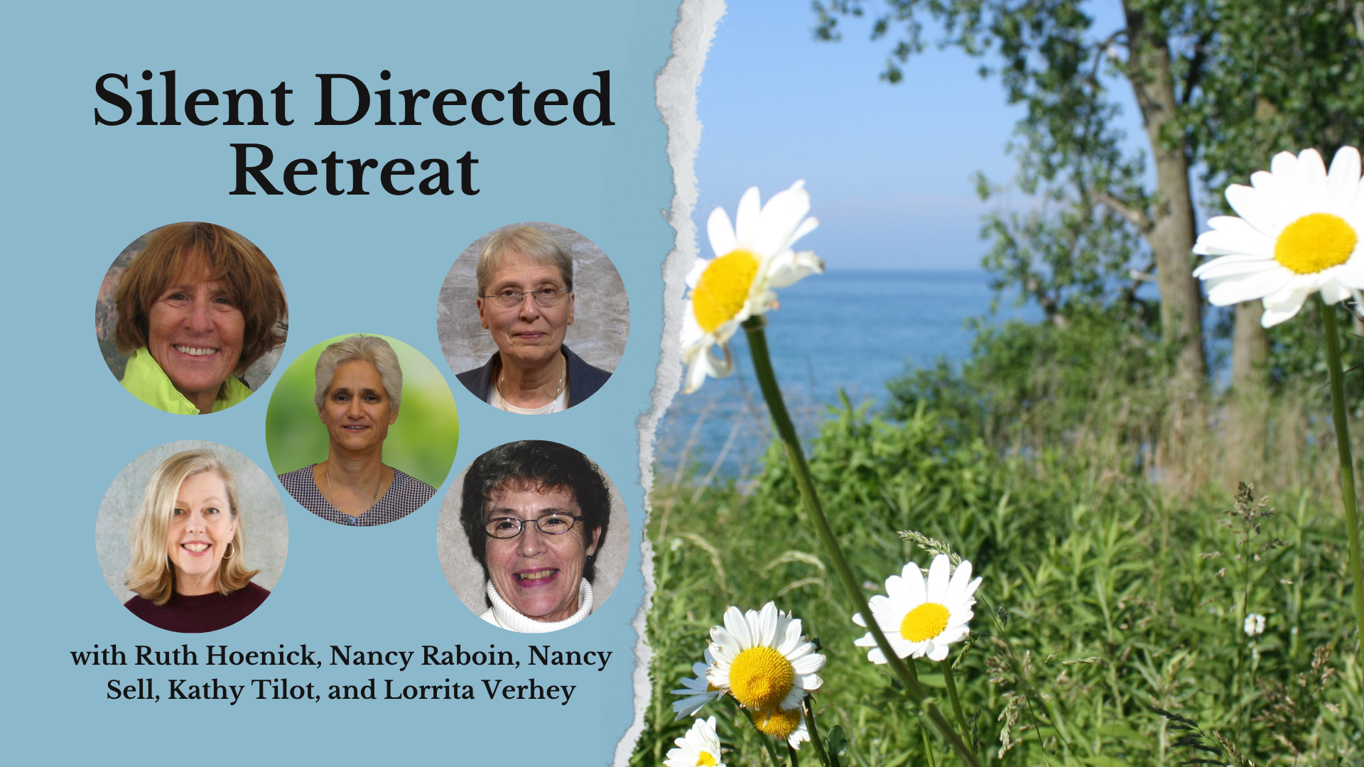 decorative graphic for a silent directed retreat in wisconsin