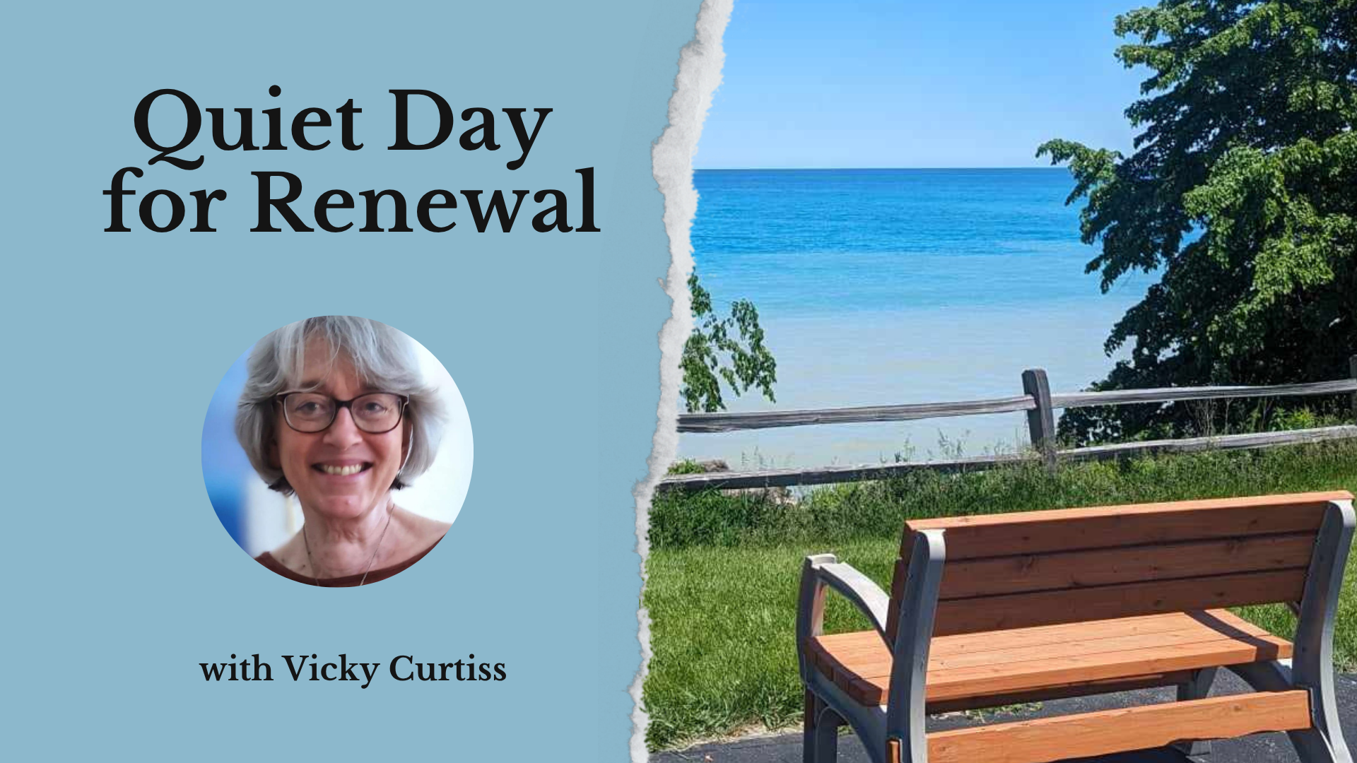 decorative graphic for quiet day retreats in racine along lake michigan