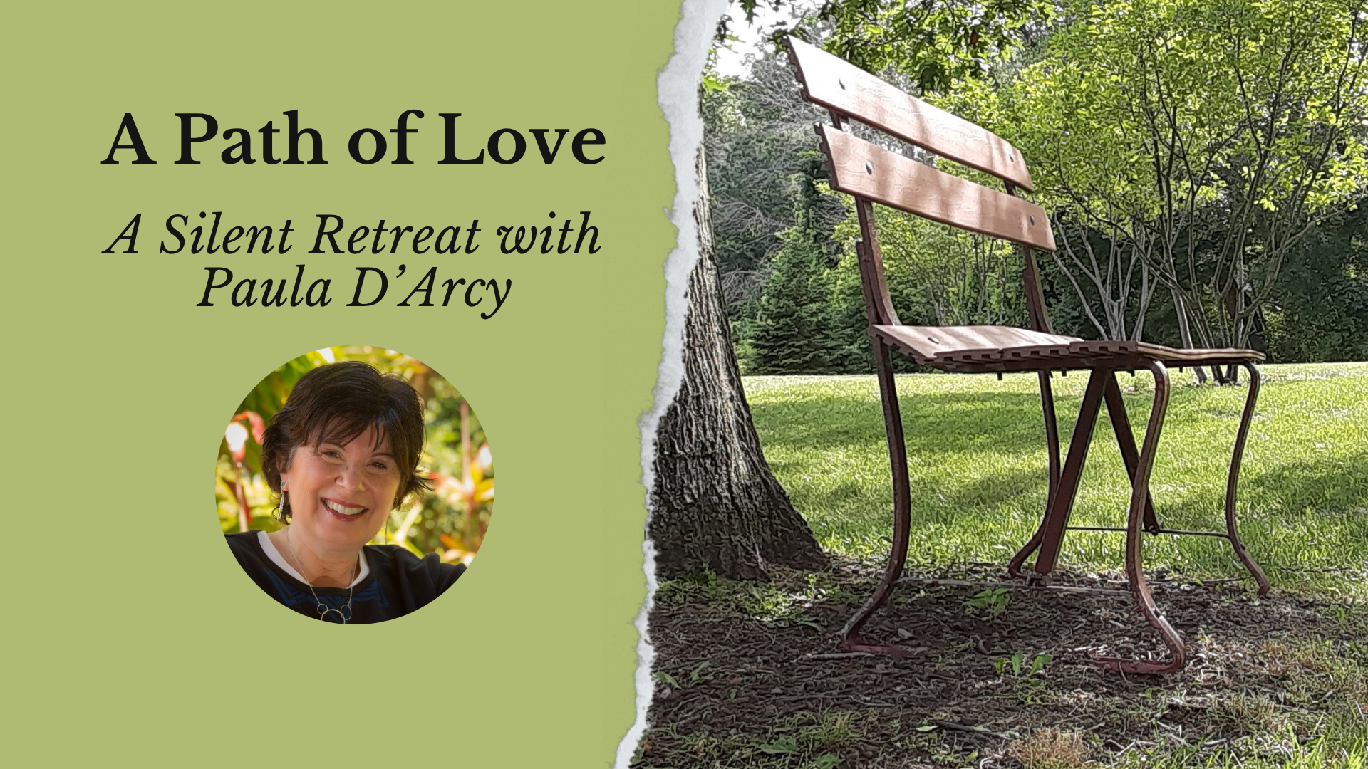 decorative graphic for this Paula D'Arcy retreat in wisconsin