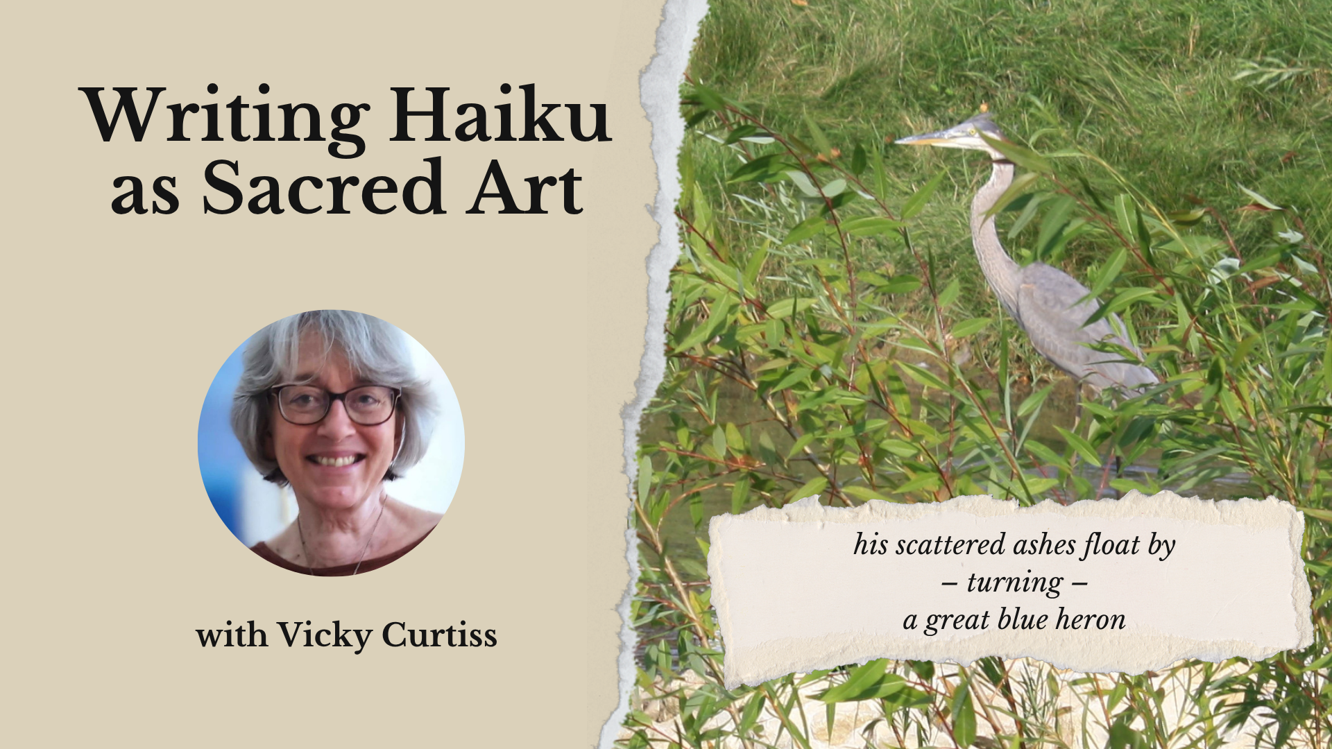 decorative graphic about a haiku writing retreat in wisconsin