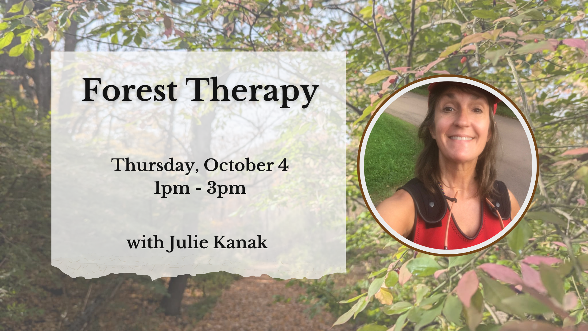 Forest Therapy at Siena Retreat Center in Racine, Wisconsin